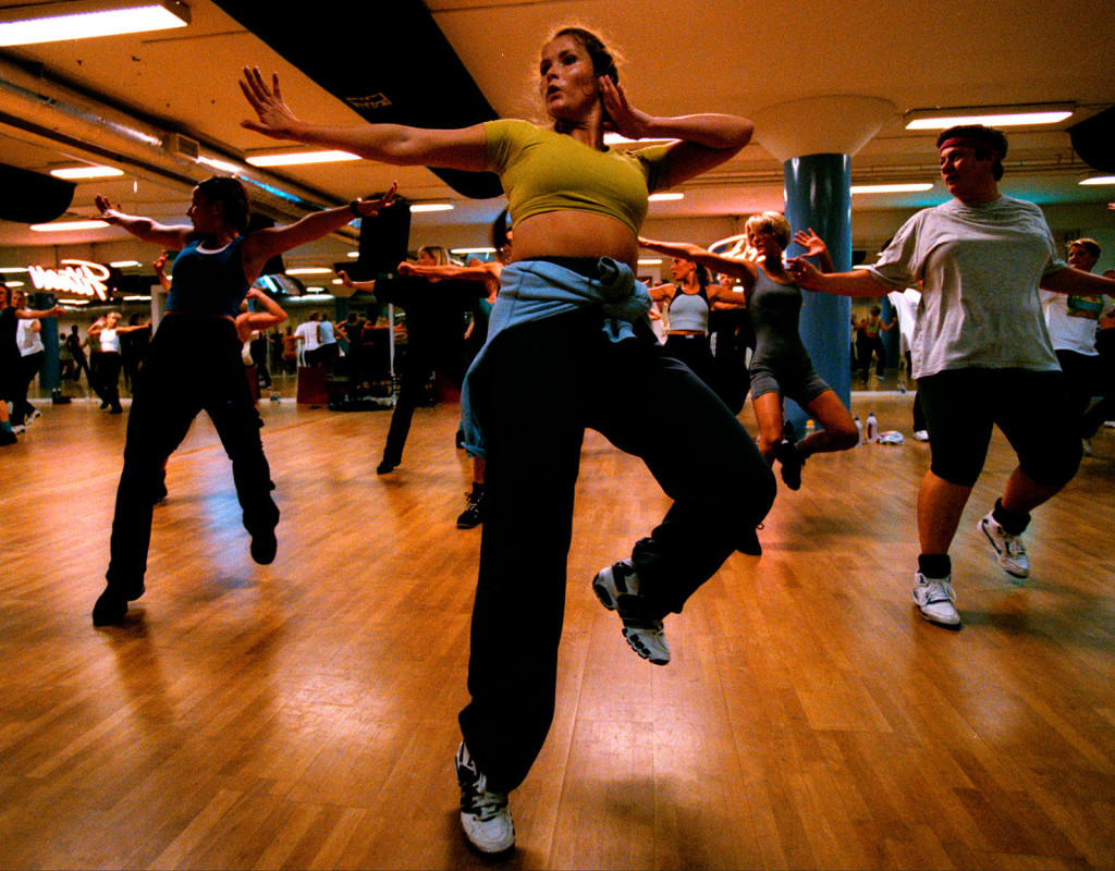 Under 90-talet drog hälsotrenden igång på allvar. Aerobics var en av de populäraste träningsformerna.  Foto: Thomas Johansson