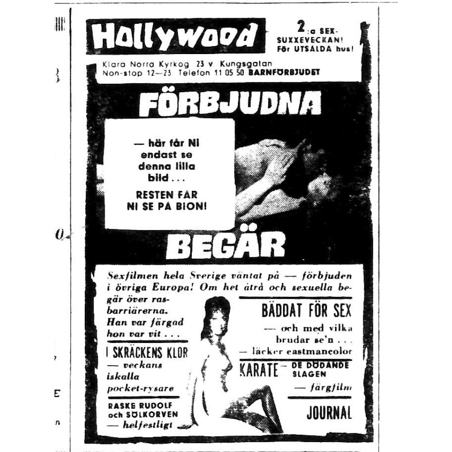 I slutet av 1960-talet började porrfilmerna dyka upp som julpremiärer på biograferna.