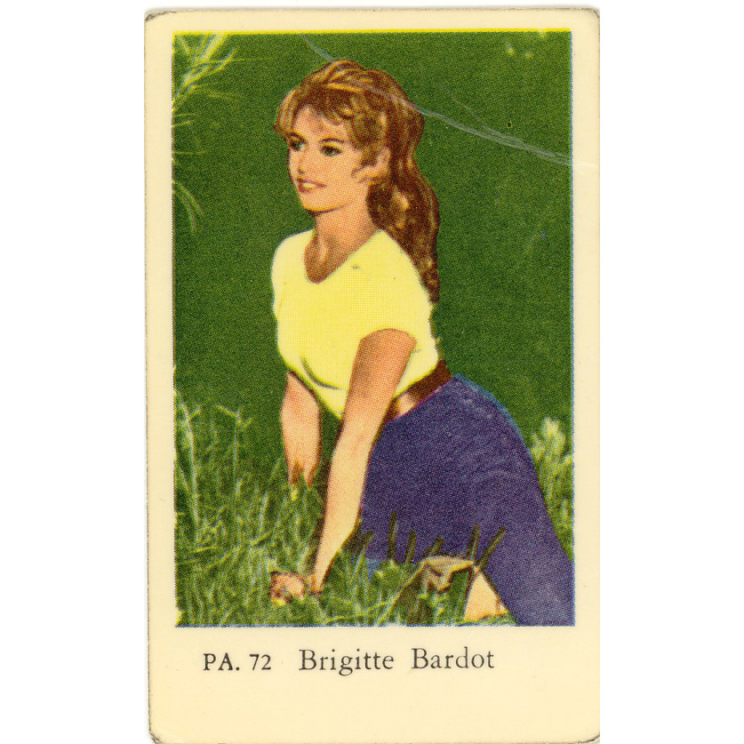 Idolbilder eller så kallade "filmisar" var populära samlarobjekt. Här med en av 1950-talets stora stjärnor, Brigitte Bardot.