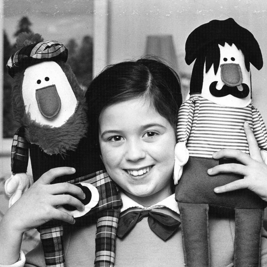 I Regnbågslandet, julkalendern 1970. Ann-Charlott Strandberg, spelade flickan Nanna.  Foto: Tommy Mardell.